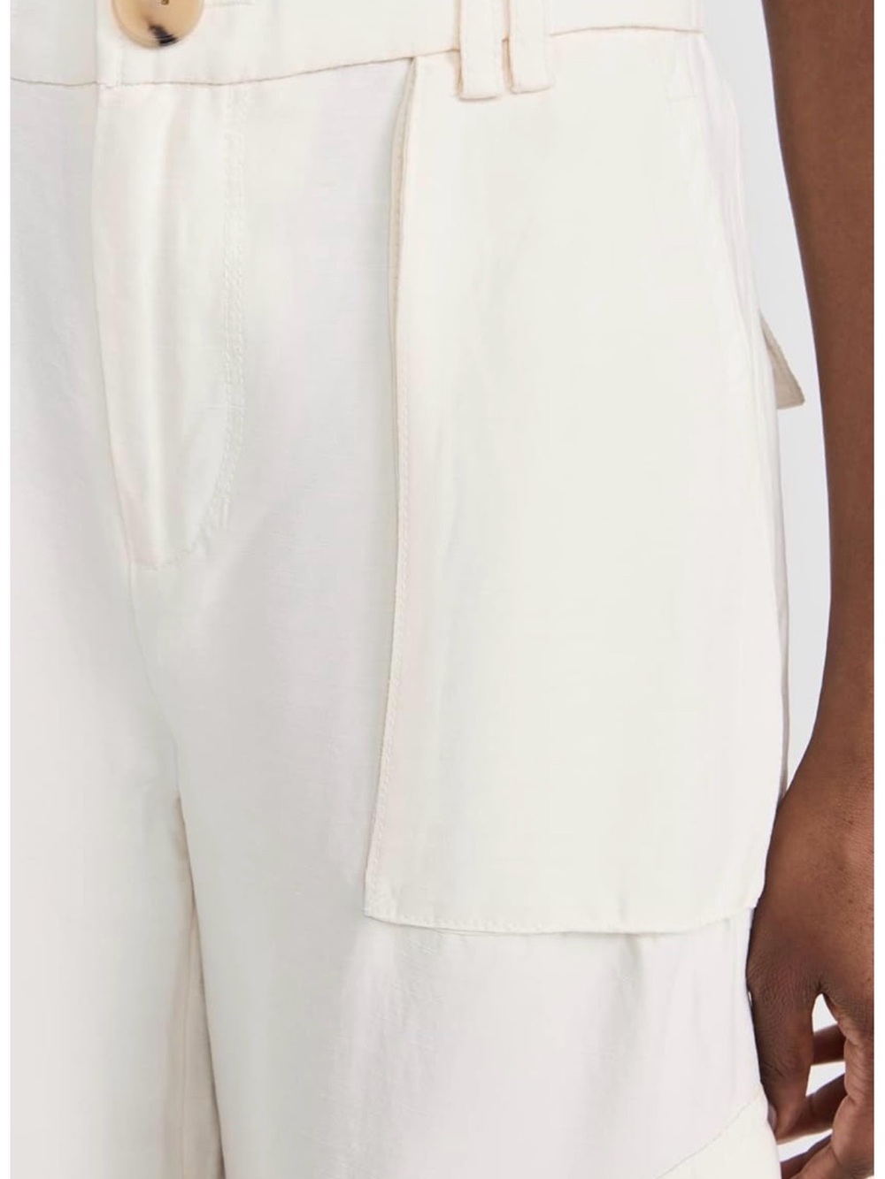 Vince Ivory Bone Wide-Leg Cargo Pants - Picture 4 of 8